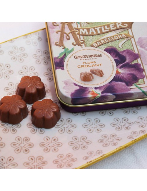 Chocolate Amatller Flores Crocant Lata