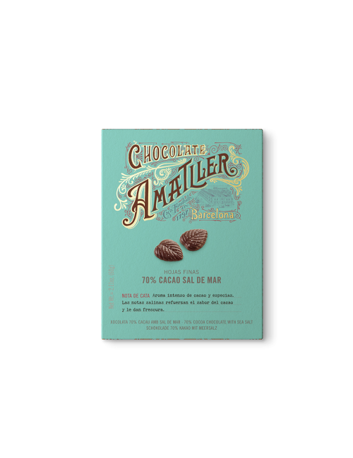 Chocolate Amatller Hojas de chocolate 70% Flor de Sal