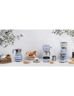 Cafetera y Molinillo café SMEG Blu Mediterraneo D&G