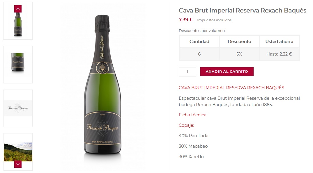 Cava Brut Imperial Reserva Rexach Baques